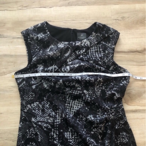 Adrianna Papell Black and Silver Sheath Midi Dress - Picture 2 of 7